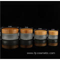 Hot selling bamboo small cosmetics jar, plastic acrylic cream jar 15ml 30ml 50ml 100ml